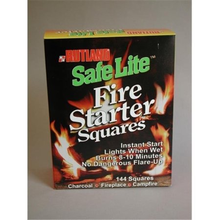 RUTLAND RUTLAND Safe Lite Fire Starter Squares - 144 pack 50B